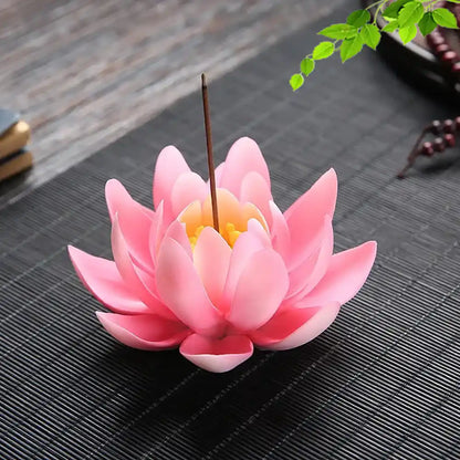 Ceramic Handicraft Lotus Incense Holder - Zen Lotus Incense Tray Ornaments