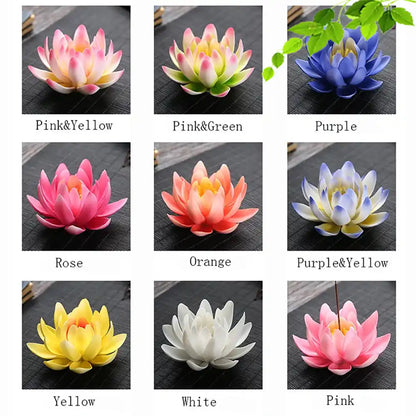 Ceramic Handicraft Lotus Incense Holder - Zen Lotus Incense Tray Ornaments