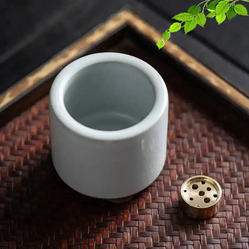 Ceramic Incense Burner Retro Minimalist Handmade Crackle Incense Holder