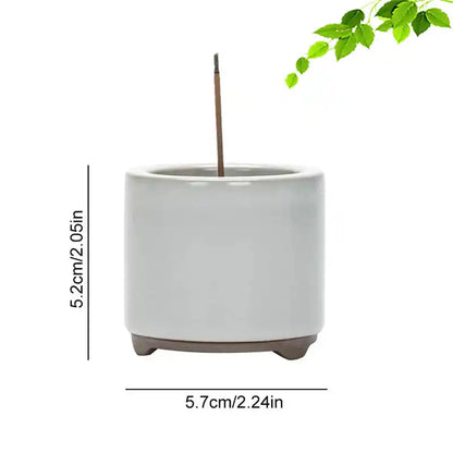 Ceramic Incense Burner Retro Minimalist Handmade Crackle Incense Holder