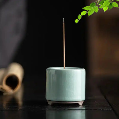 Ceramic Incense Burner Retro Minimalist Handmade Crackle Incense Holder