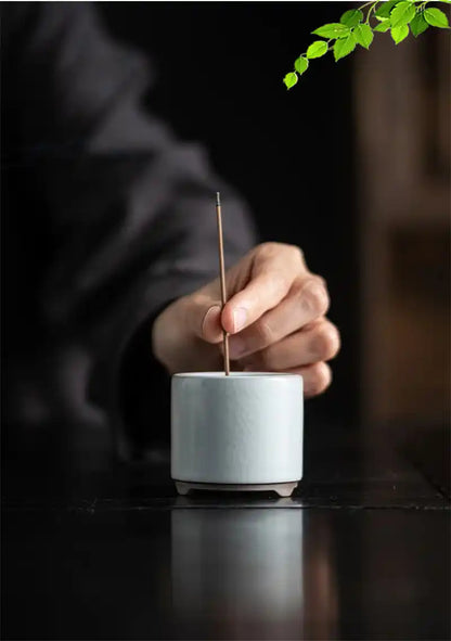 Ceramic Incense Burner Retro Minimalist Handmade Crackle Incense Holder