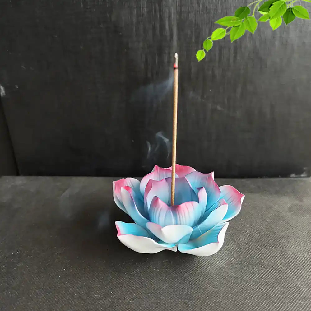 Ceramic Lotus Incense Holder - 3 Colors Handmade Incense Tray