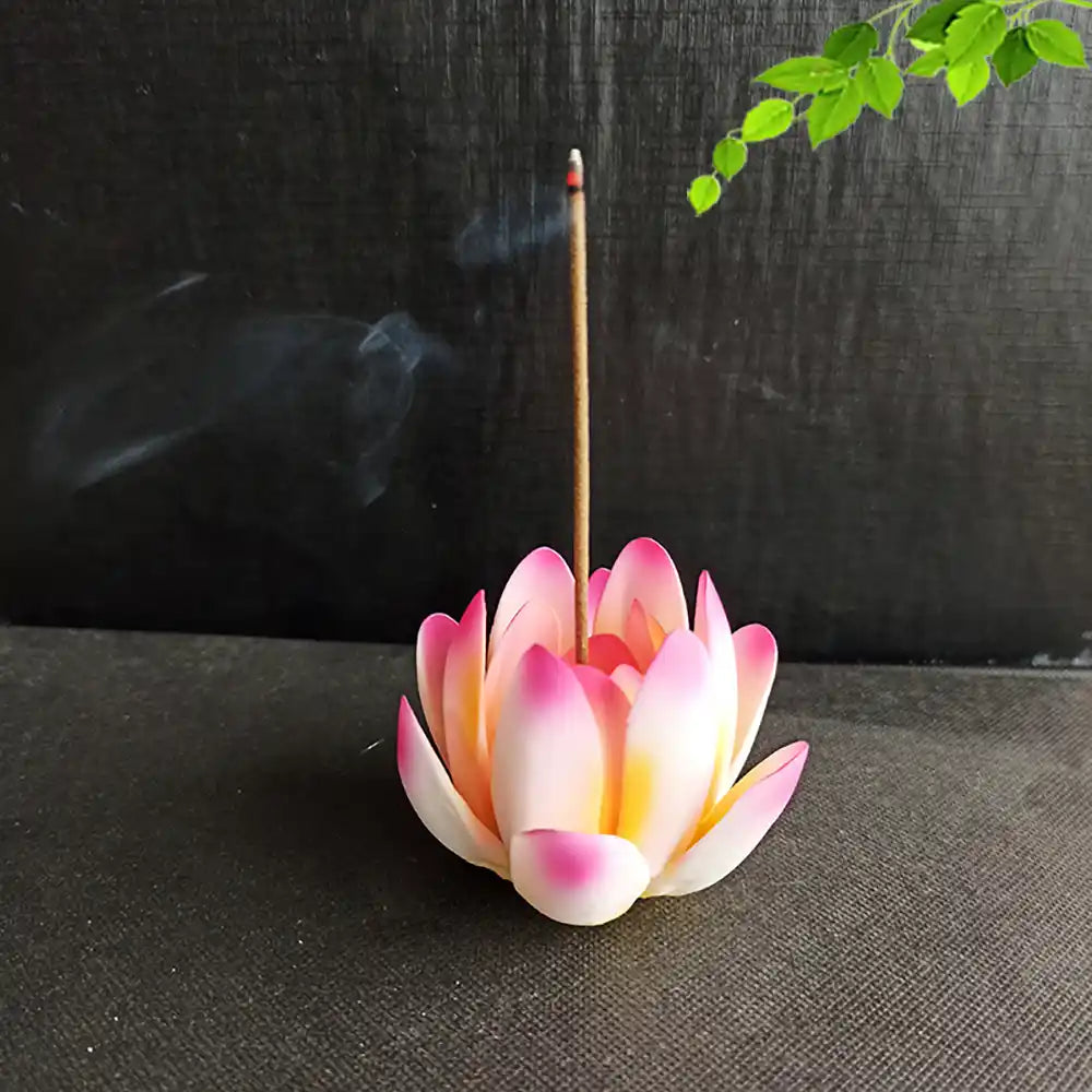 Ceramic Lotus Incense Holder - 3 Colors Handmade Incense Tray