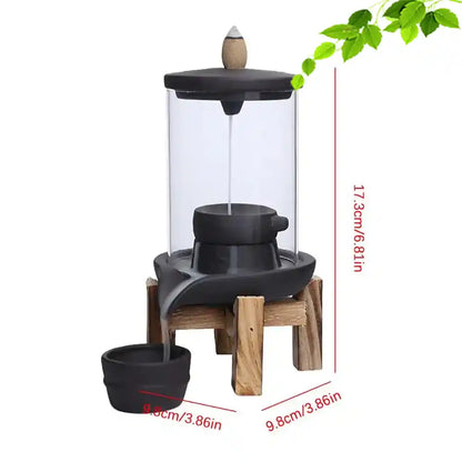 Ceramic Millstone Waterfall Backflow Incense Burner