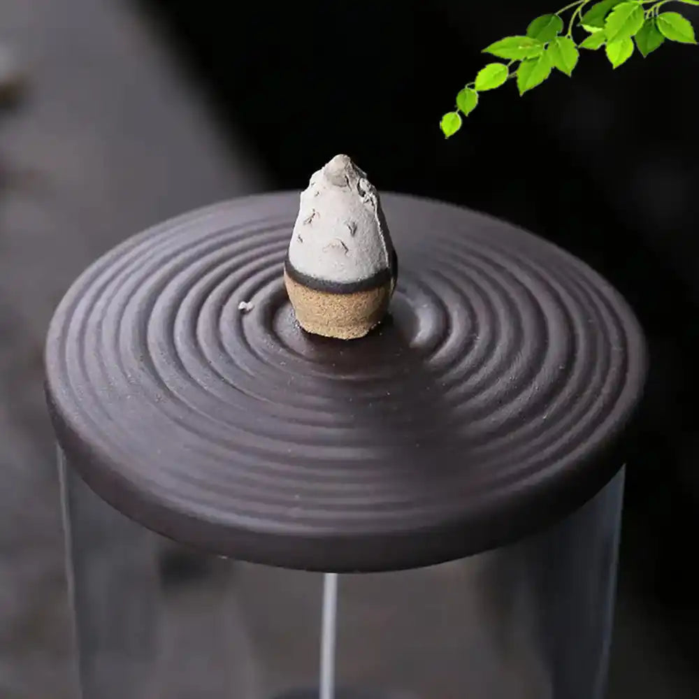 Ceramic Millstone Waterfall Backflow Incense Burner