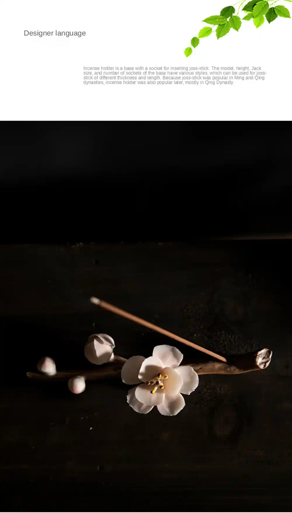 Ceramic Plum Blossom Incense Holder - Pure Handmade Tea Ceremony Decoration