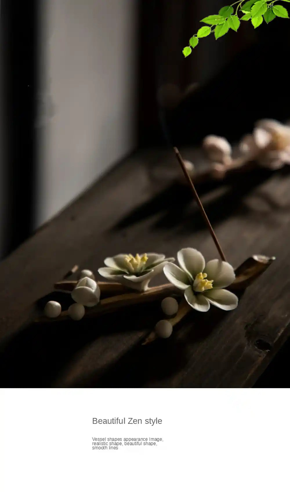 Ceramic Plum Blossom Incense Holder - Pure Handmade Tea Ceremony Decoration