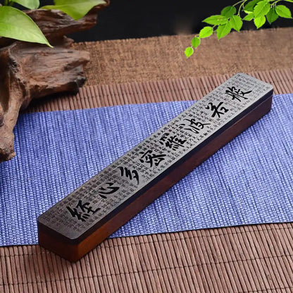 Zen Heart Wood Box Incense Holder - Handmade Carving Incense Burner