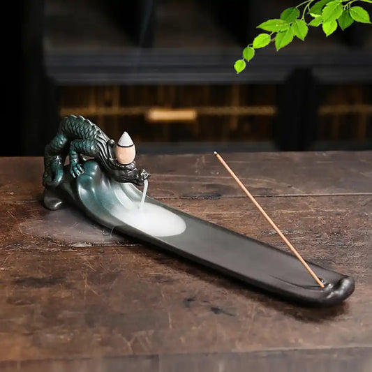 Dragon Smoke Waterfall Backflow Incense Burner - Incense Holder