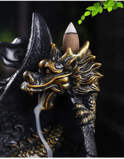 Dragon's Whisper LED Dragon Incense Burner Resin Waterfall Incense Burner