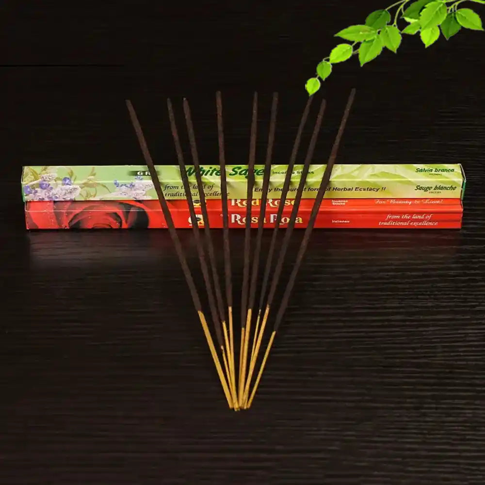 GR Indian Incense Sticks - 10/25 boxes/pack White Sage Coconut Dragon Blood