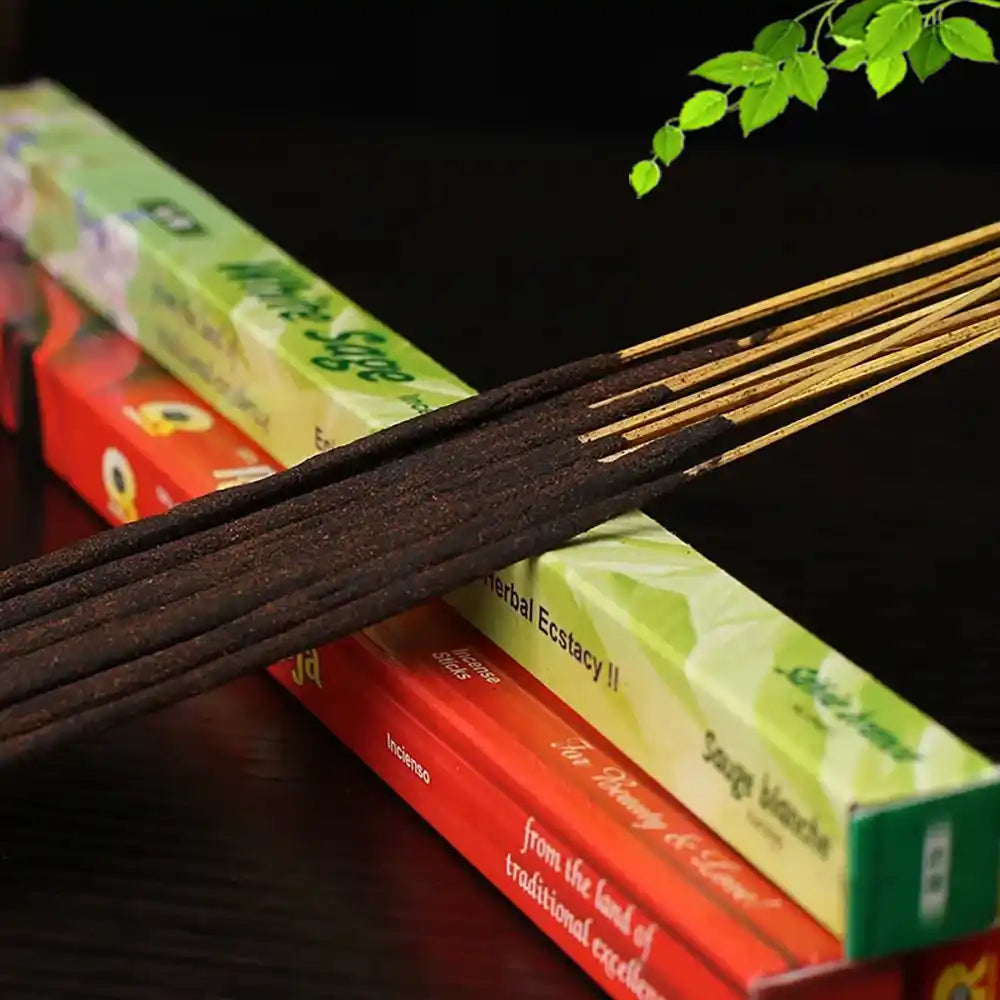 GR Indian Incense Sticks - 10/25 boxes/pack White Sage Coconut Dragon Blood