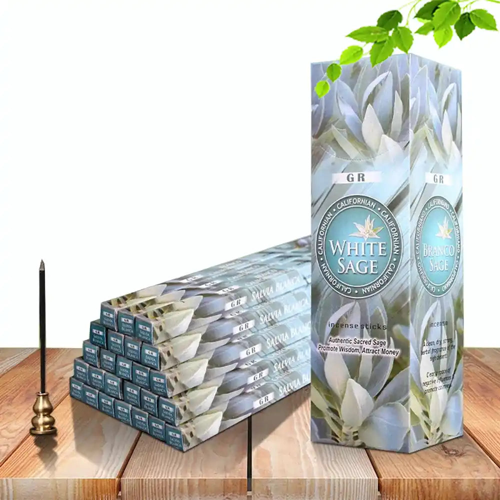 GR Indian Incense Sticks - 10/25 boxes/pack White Sage Coconut Dragon Blood