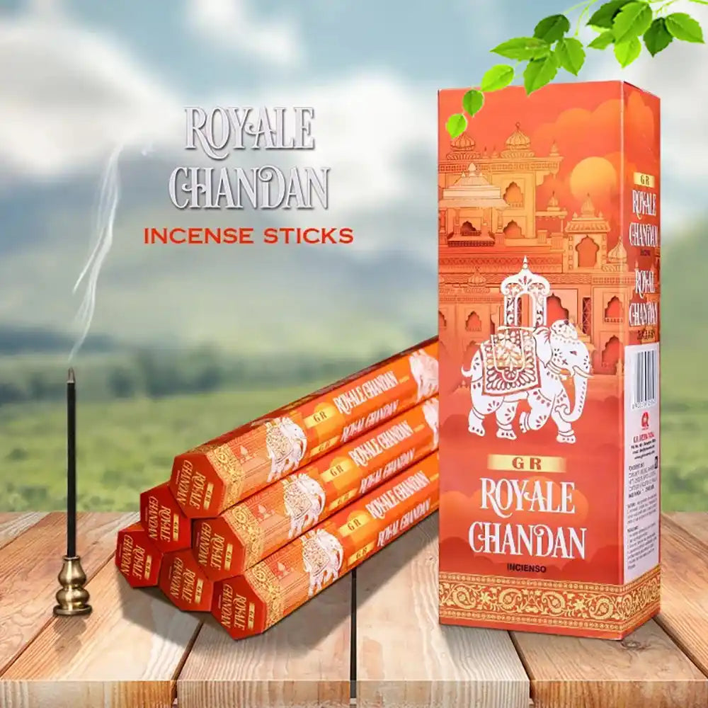 GR Indian Incense Sticks - 20 Sticks Sandalwood Red Rose Forest Dragon Blood