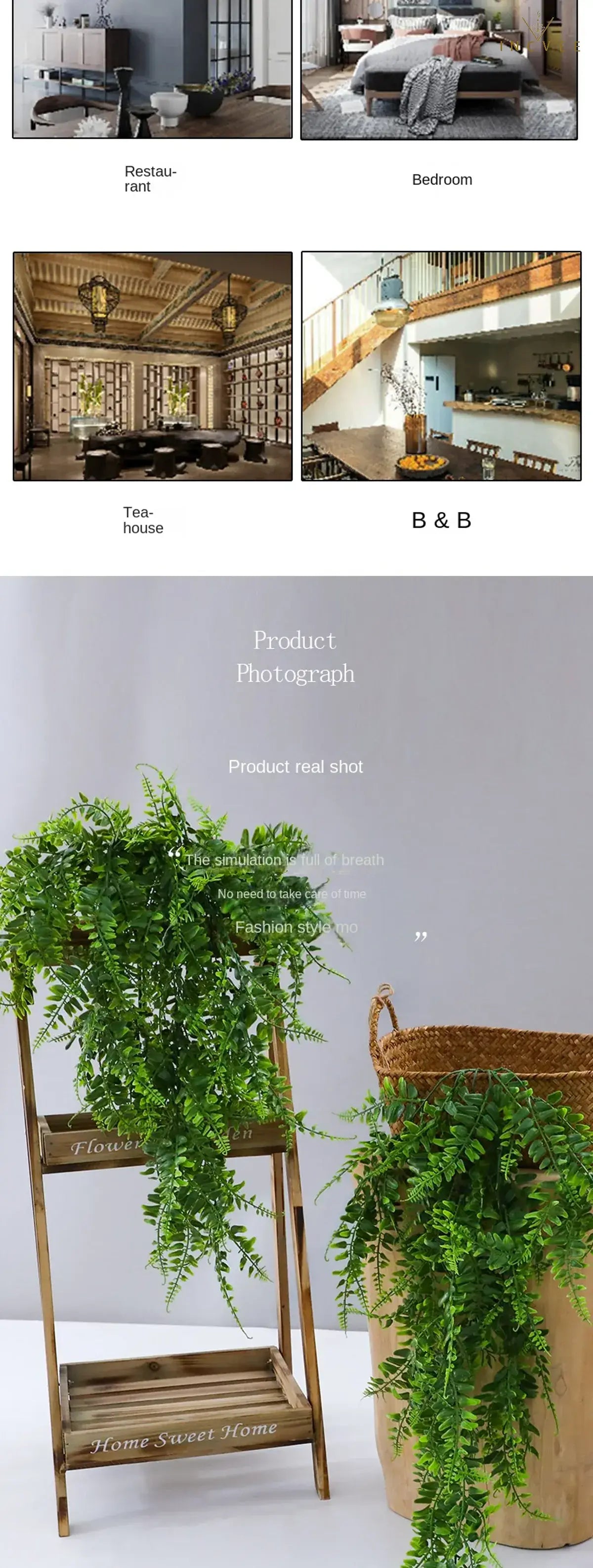 Hängender künstlicher Efeu – 7 verschiedene Designs, UV-beständiges Rankgrün, Wanddekoration, 90 cm