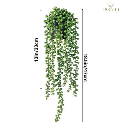 Hängender künstlicher Efeu – 7 verschiedene Designs, UV-beständiges Rankgrün, Wanddekoration, 90 cm