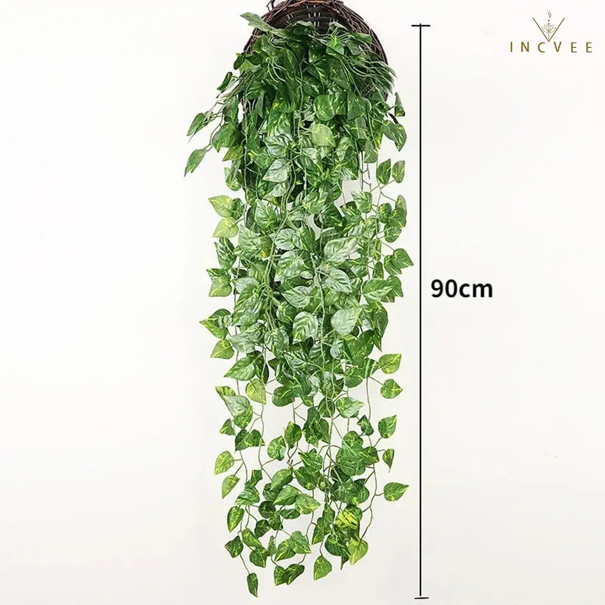 Hängender künstlicher Efeu – 7 verschiedene Designs, UV-beständiges Rankgrün, Wanddekoration, 90 cm