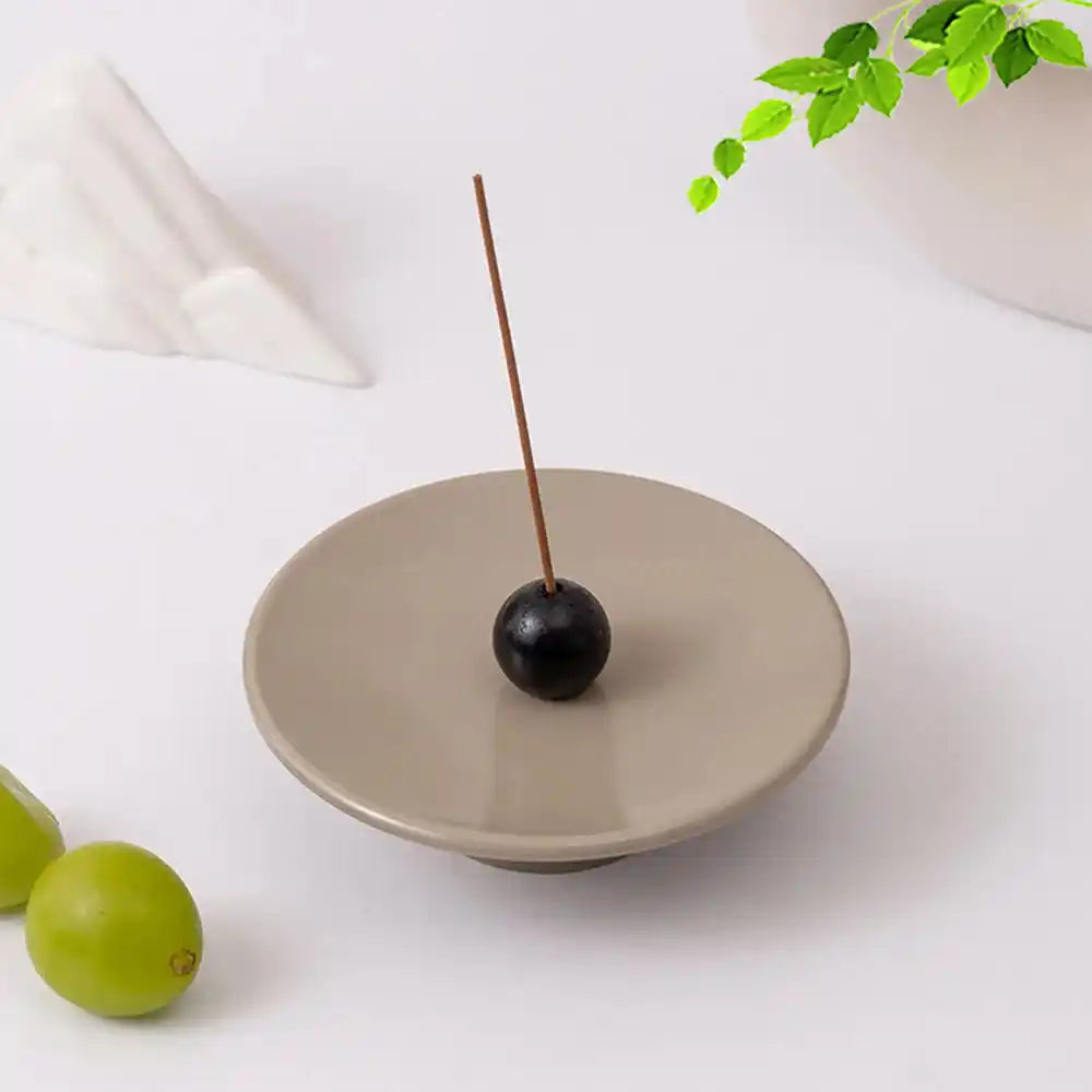 Japanese Modern Minimalist Resin Incense Holder - Plate and Fruit Shape