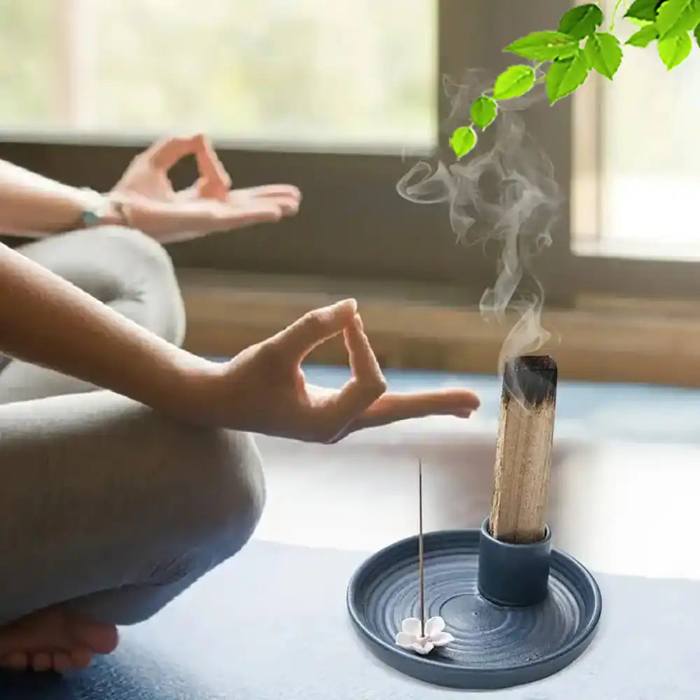 4 Usage Japanese Style Ceramic Incense Holder And Burner For Yoga Meditation