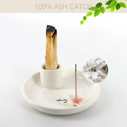 4 Usage Japanese Style Ceramic Incense Holder And Burner For Yoga Meditation