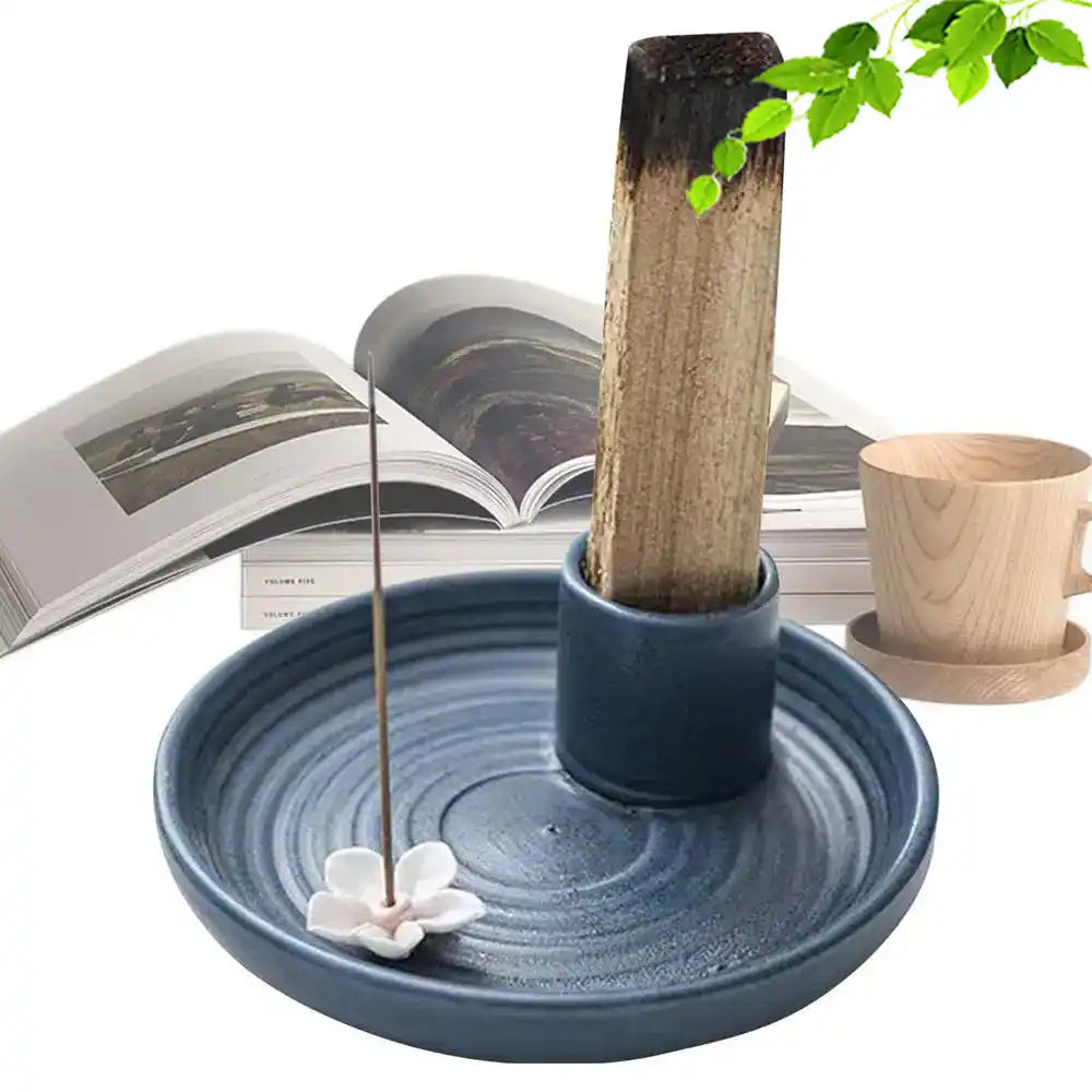 4 Usage Japanese Style Ceramic Incense Holder And Burner For Yoga Meditation