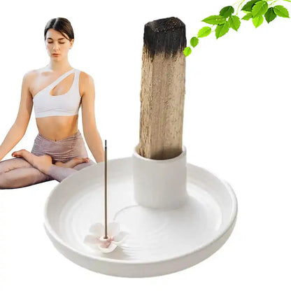 4 Usage Japanese Style Ceramic Incense Holder And Burner For Yoga Meditation