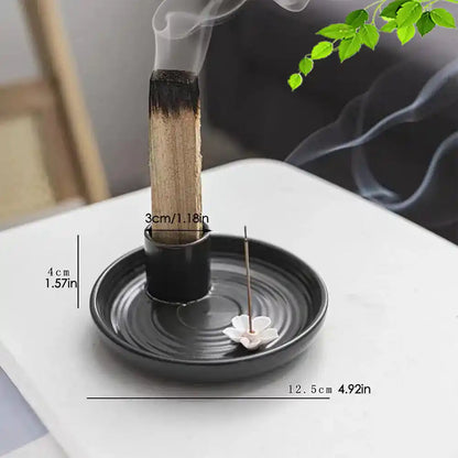 4 Usage Japanese Style Ceramic Incense Holder And Burner For Yoga Meditation