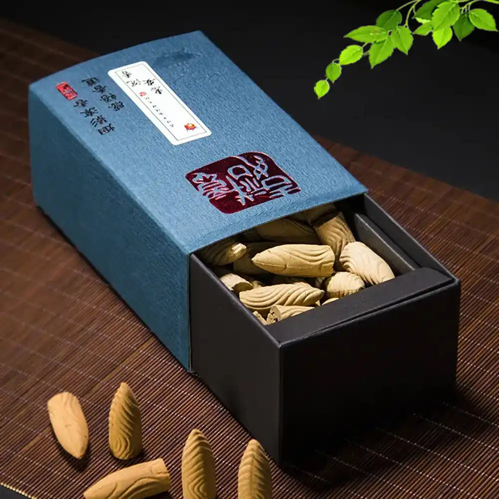 JiXiang Waterfall Backflow Incense Cones - 40pcs/box Jade Sandalwood Huian Agarwood