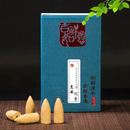 JiXiang Waterfall Backflow Incense Cones - 40pcs/box Jade Sandalwood Huian Agarwood