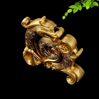 Lucky Feng Shui Copper Incense Holder - Creative Retro Chinese Dragon