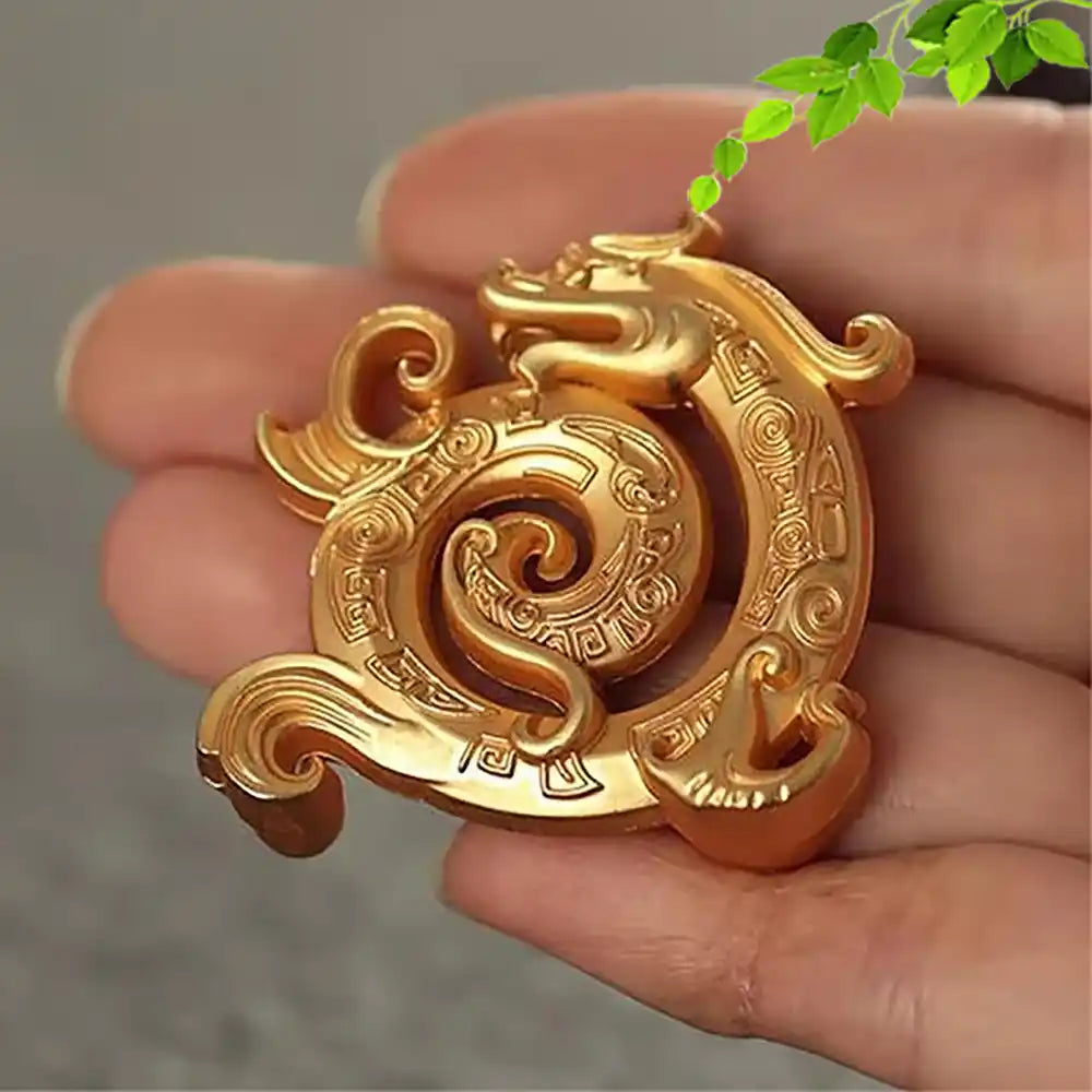 Lucky Feng Shui Copper Incense Holder - Creative Retro Chinese Dragon