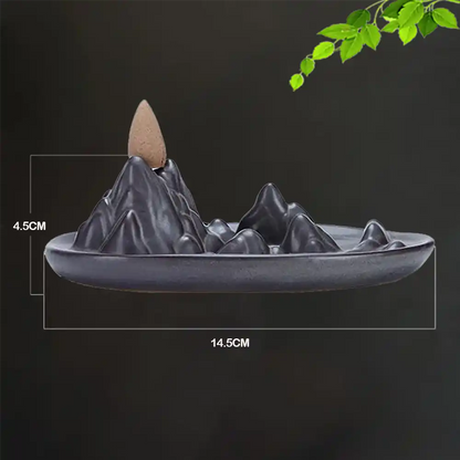 Mountain Mist Ceramic Backflow Incense Burner - Waterfall Incense Burner