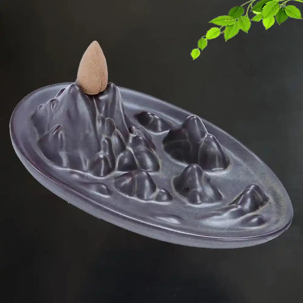 Mountain Mist Ceramic Backflow Incense Burner - Waterfall Incense Burner