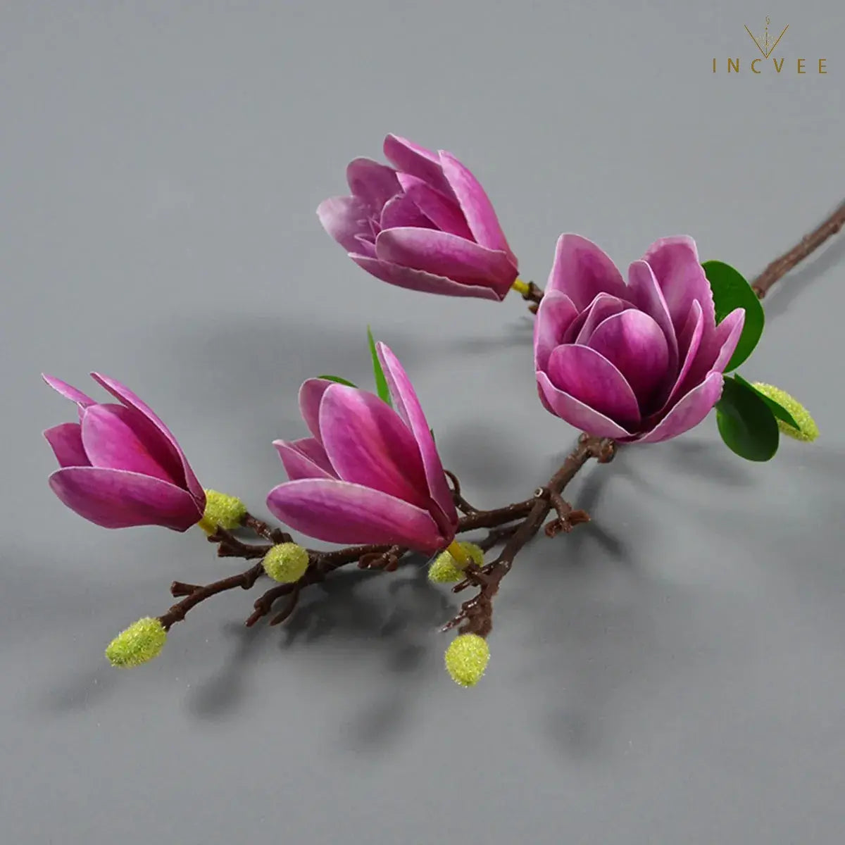 Oriental Calm Artificial Magnolia - Silk Blooms & Buds for Zen Home Decor, 65cm for Minimalist Vase