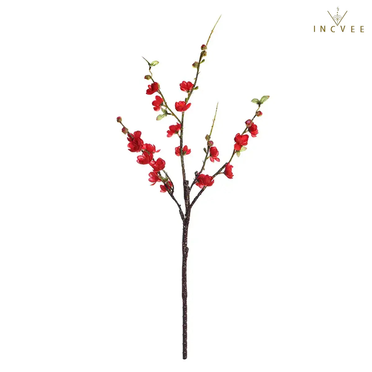 Orientalische künstliche Pfirsich- und Kirschblüten – Seidenblumen-Mehrzweig-Dekoration, hohe Vase, 63 cm, 5 Farben