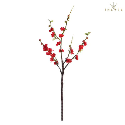 Orientalische künstliche Pfirsich- und Kirschblüten – Seidenblumen-Mehrzweig-Dekoration, hohe Vase, 63 cm, 5 Farben
