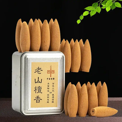 Oversized Waterfall Backflow Incense Cones - 20pcs/box Mixed Green Tea Rose Osmanthus