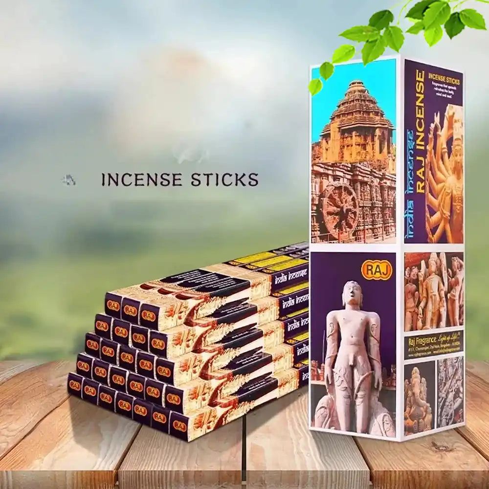 RAJ Indian Incense Sticks - 10/25 boxes/pack White Sage Lavender Rosemary