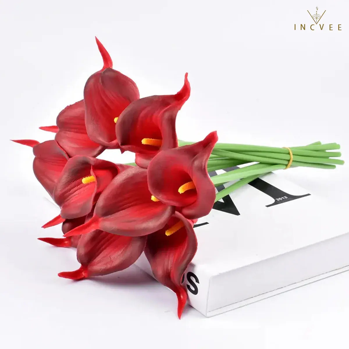 Künstliche Calla-Lilien aus PU-Leder in realistischer Haptik – wasserfest und mit flexiblen Stielen, naturgetreuer Brautstrauß, 5/10/20 Stück