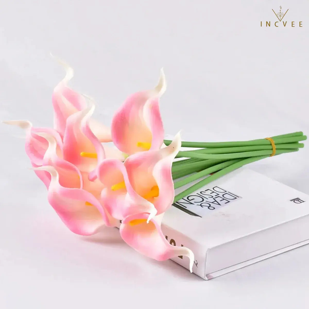 Künstliche Calla-Lilien aus PU-Leder in realistischer Haptik – wasserfest und mit flexiblen Stielen, naturgetreuer Brautstrauß, 5/10/20 Stück