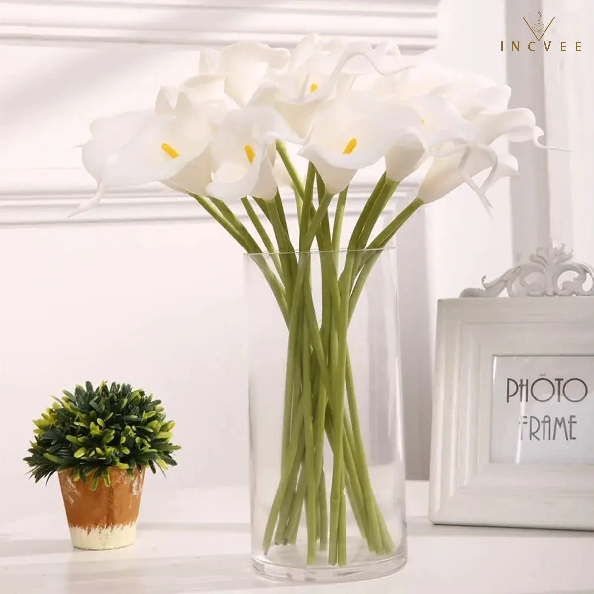 Künstliche Calla-Lilien aus PU-Leder in realistischer Haptik – wasserfest und mit flexiblen Stielen, naturgetreuer Brautstrauß, 5/10/20 Stück