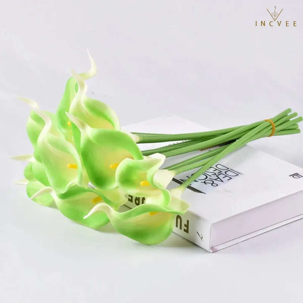 Künstliche Calla-Lilien aus PU-Leder in realistischer Haptik – wasserfest und mit flexiblen Stielen, naturgetreuer Brautstrauß, 5/10/20 Stück
