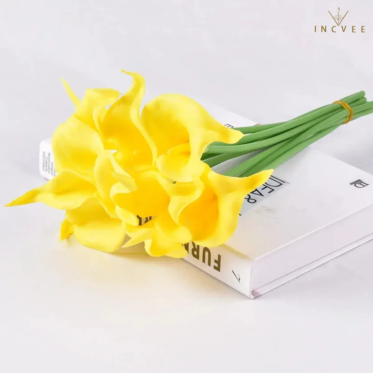 Künstliche Calla-Lilien aus PU-Leder in realistischer Haptik – wasserfest und mit flexiblen Stielen, naturgetreuer Brautstrauß, 5/10/20 Stück