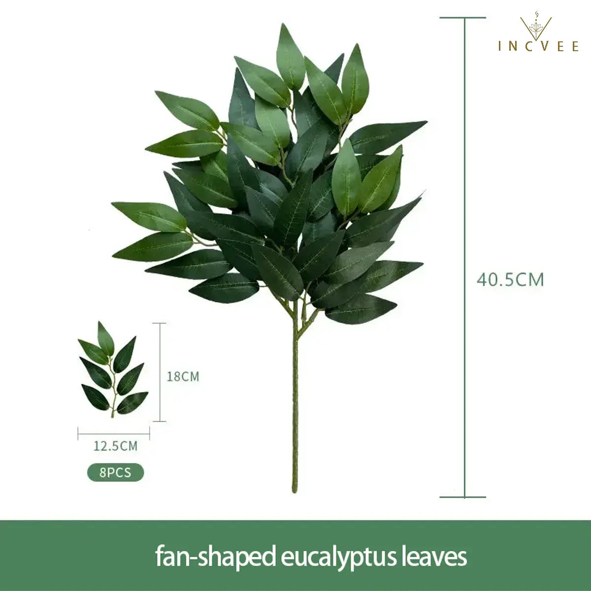 Realistische künstliche Grünzweige – Siebdruck, Hintergrundlaub, Ficus, Maulbeere, Wassermelonenblätter