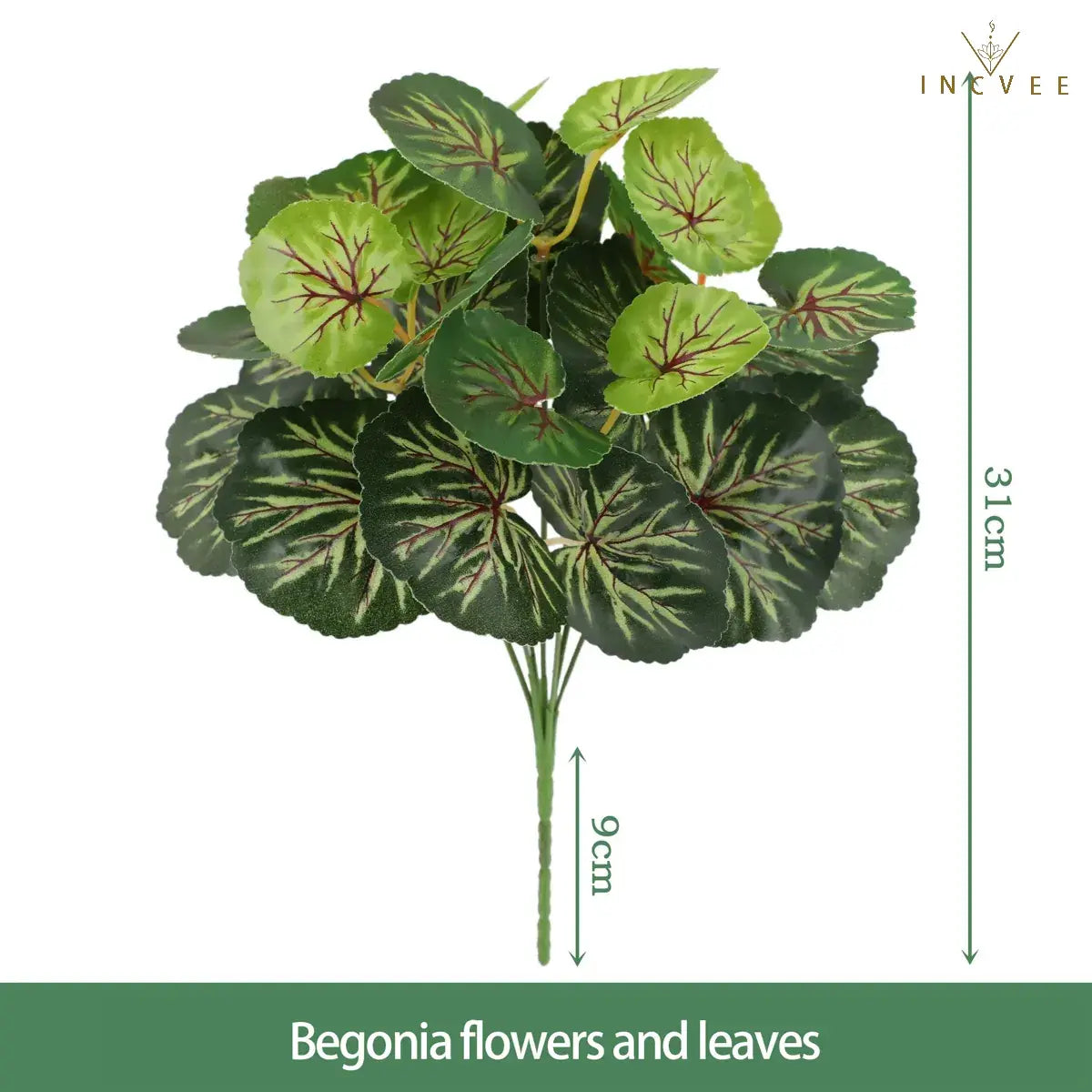 Realistische künstliche Grünzweige – Siebdruck, Hintergrundlaub, Ficus, Maulbeere, Wassermelonenblätter