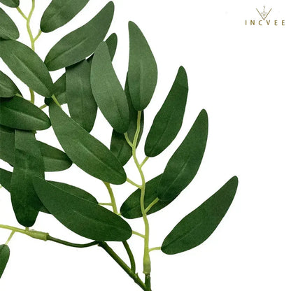 Realistische Bambus-, Weiden-, Pfirsich- und Libellenblätter – künstliches Grün im Zen-Oriental-Stil, lange und kurze Zweige