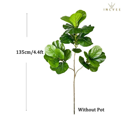 Realistischer, im Siebdruckverfahren hergestellter Ficus-Banyanbaum – mehrzweigiges tropisches Laub, 70–140 cm hoher Einzelstamm, Bodendekoration für den Innenbereich