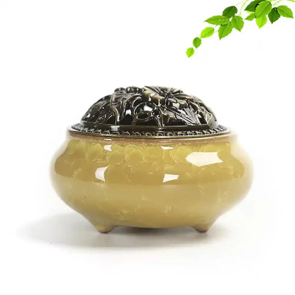 Royal Lucky Black Glaze Ceramic Incense Burner With Lid 12 Styles