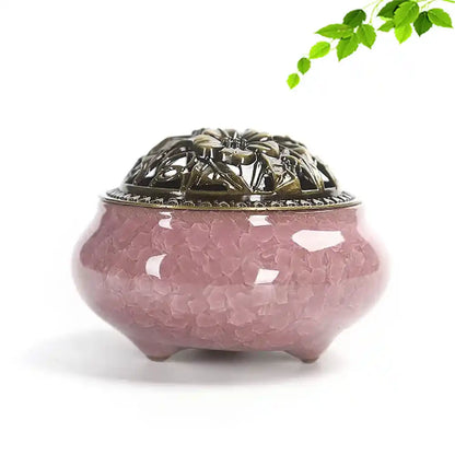 Royal Lucky Black Glaze Ceramic Incense Burner With Lid 12 Styles